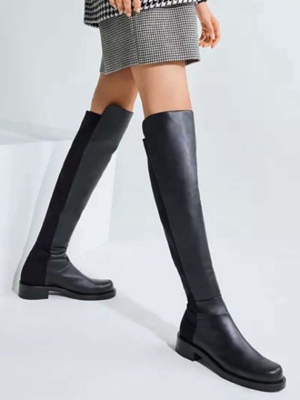 Stuart Weitzman 50/50 Over the Knee boots Black Nappa Leather size 8.5